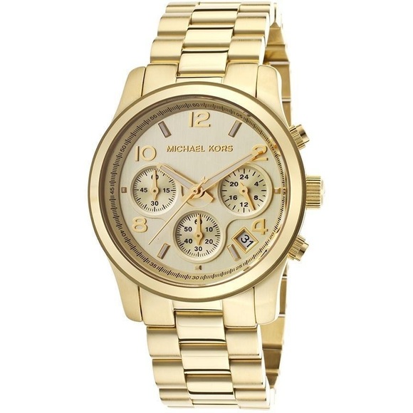 Michael Kors Accessories - Michael Kors Gold Runway Chronograph Watch